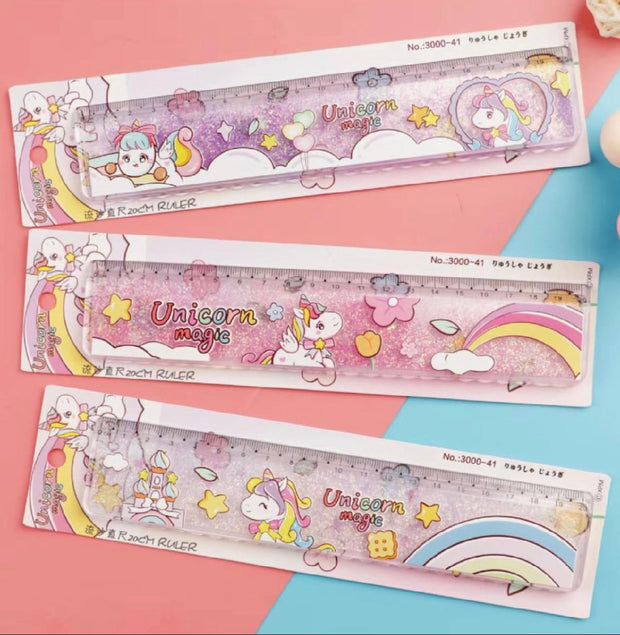 Unicorn Water Glitter Ruler