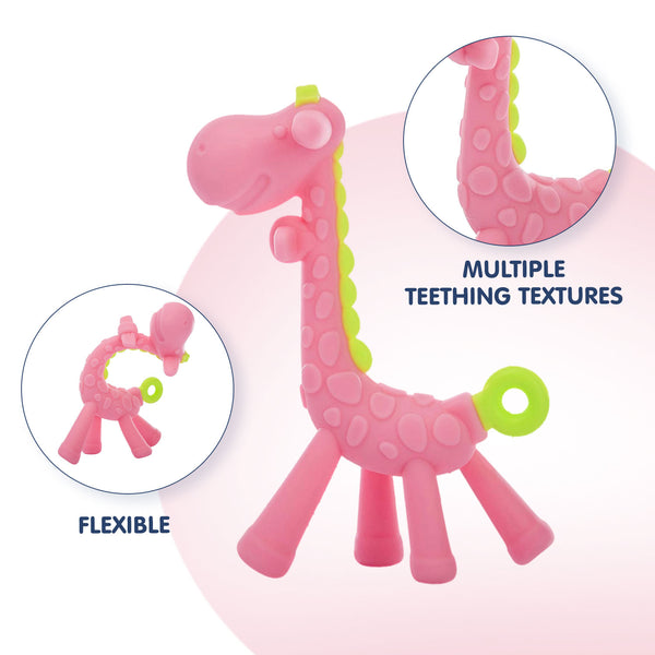 Hopop-Silicone Giraffe Teether