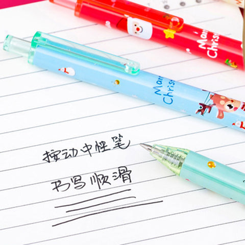 Merry Christmas 6 Gel Pen Set – Smooth Writing Christmas Theme Pens - The Write Stuff