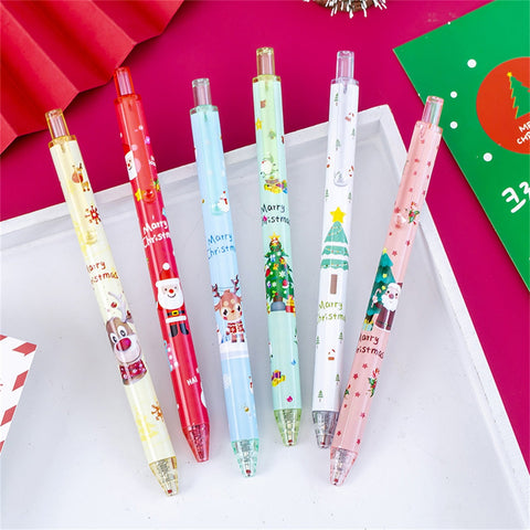 Merry Christmas 6 Gel Pen Set – Smooth Writing Christmas Theme Pens - The Write Stuff