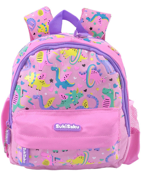 Kindergarten Pink Backpack with Front Pocket for Kids - 10 Inches