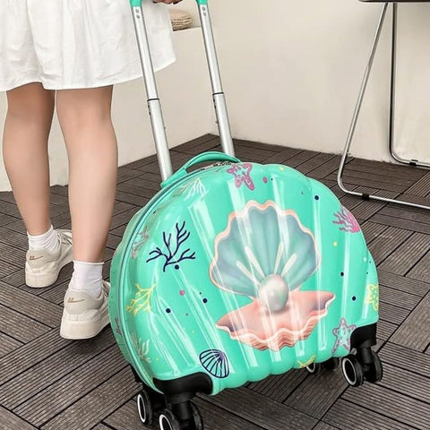 Kids Seashell - Shaped Trolley Suitcase