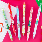 Merry Christmas 6 Gel Pen Set – Smooth Writing Christmas Theme Pens - The Write Stuff
