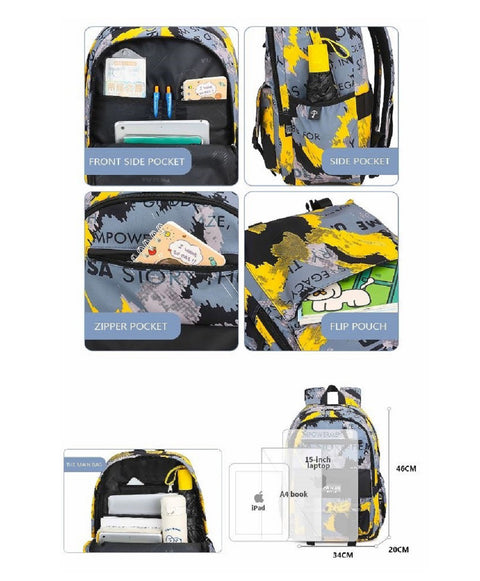 School Bags for Boys, Lightweight School and College Bags, Multipurpose Large Capacity Bag for Boys(46 X 34 X 20 CM)