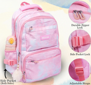 Star Theme Printed High School Backpacks for Teen Girls-18 Inches