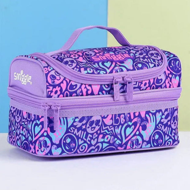 Smiggle Vivid Double Decker Lunch bag  Lilac