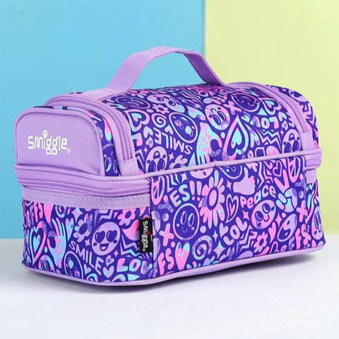 Smiggle Vivid Double Decker Lunch bag  Lilac