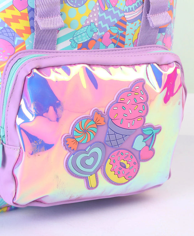 Simggle Foldover Bagpack with Donut Print