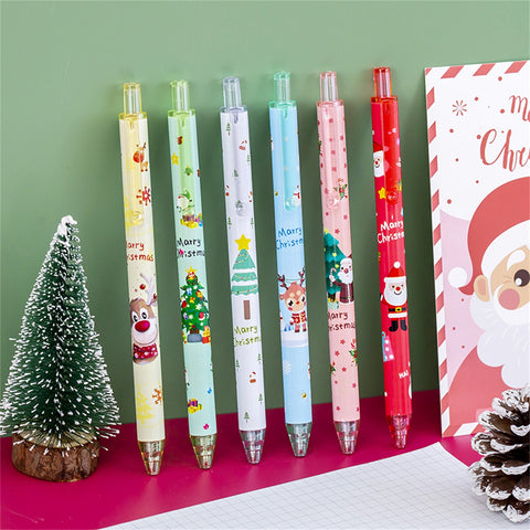 Merry Christmas 6 Gel Pen Set – Smooth Writing Christmas Theme Pens - The Write Stuff