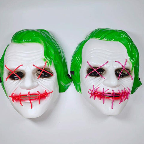 Joker Light Up Halloween Mask