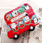 Merry Christmas Bus with Characters Storage Tin