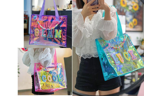 GLAM HOLOGRPAIC TOTE BAG