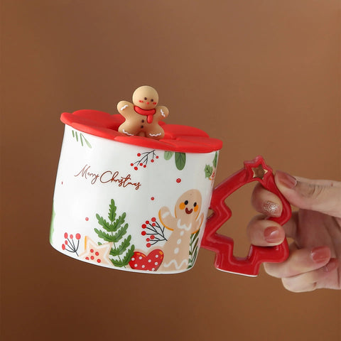 Christmas Mug With Tree Handle