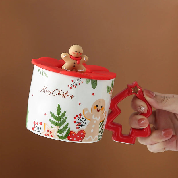 Christmas Mug With Tree Handle