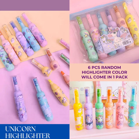 Unicorn Highlighter  Pack of 6