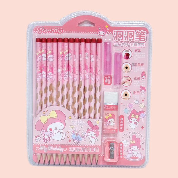 Sanrio Pencil Set - 12 Pcs