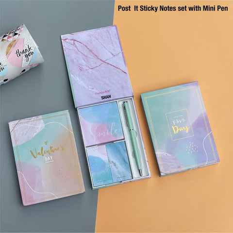 Valentine's Day Sticky Notes with Pen
