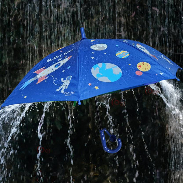 Color Changing Dark Blue Space Design Kids Magic Umbrella
