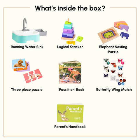Set of 7 Montessori Learning Wooden Toys Box