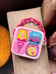 Barbie and Kuromi DIY Sling Bag | With Interchangeable Badges & Funky Chain Handle | Purse With Adjustable Belt - The Write Stuff