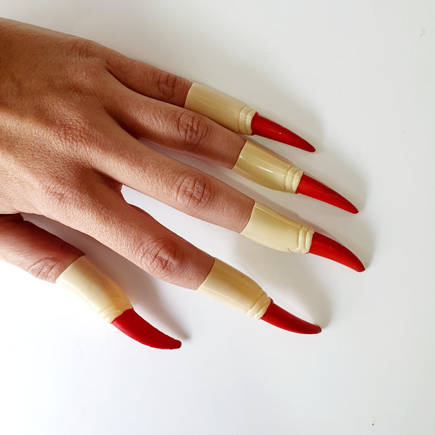 Halloween Thimble Fingers With Red Claws - 10Pc - The Write Stuff