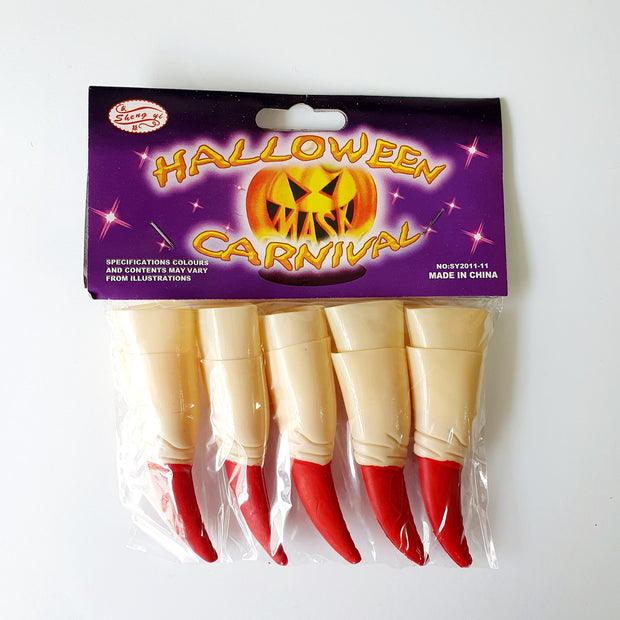 Halloween Thimble Fingers With Red Claws - 10Pc - The Write Stuff