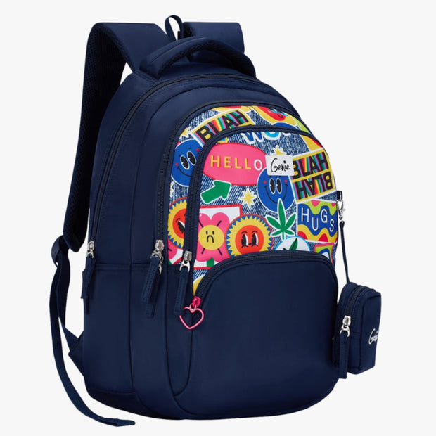 Genie Blahblah Navy Blue Juniors Backpack