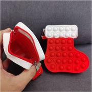 Christmas Stocking Pop It Good Coin Pouch - The Write Stuff