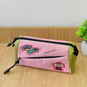 Cross Zip Design Pencil Pouch for Kids