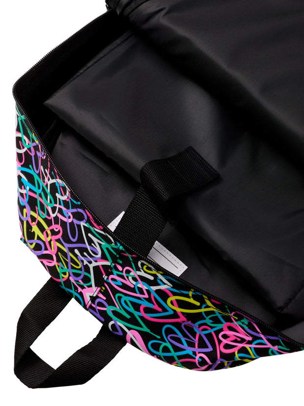 Smiggle Vivid Heart Classic Black Backpack