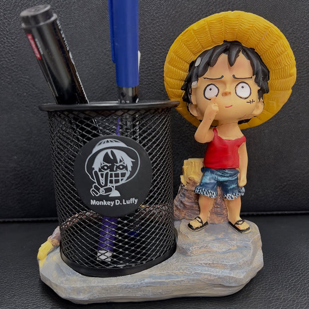 One Piece Luffy Anime Action Figure Pen Stand