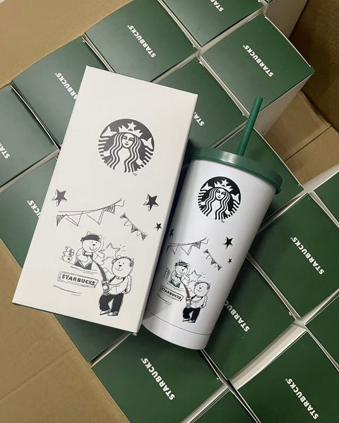 Starbucks Stainless Steel Sipper - White - The Write Stuff