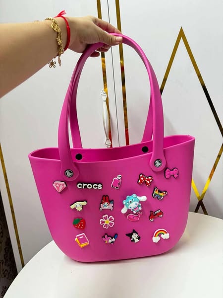 EVA Silicone Tote Bag with Pop-in Charms – Multiple Colors silicon tote bag - The Write Stuff