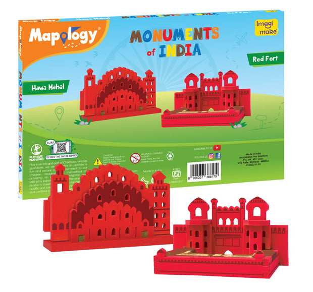 Mapology Monuments of India - Red Ford & Hawa  Mahal