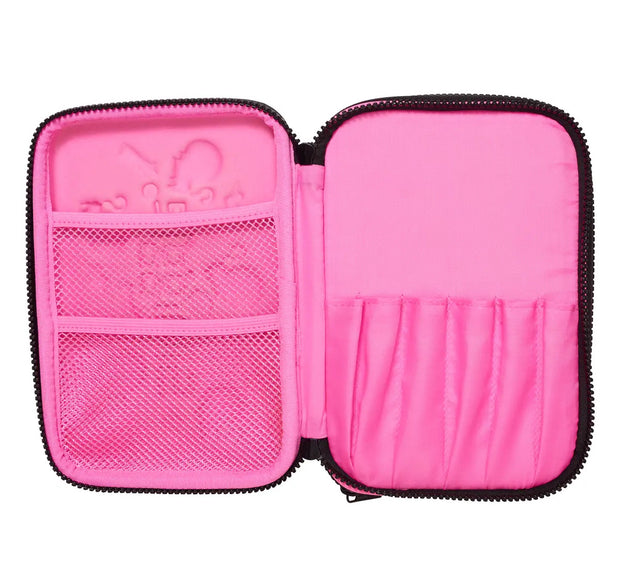 Smiggle Away Hardtop Double Up Kitty Pink Pencil Case