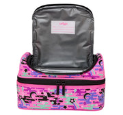 Smiggle Away Double Decker Cat Hot Pink Lunchbag