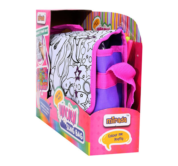 Mirada Color Your Own Unicorn Sling Bag - The Write Stuff
