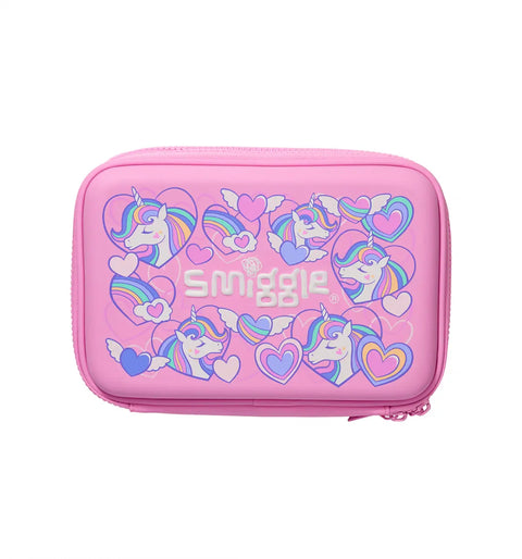 Smiggle Fly High Unicorn Hardtop Double Up Pencil Case