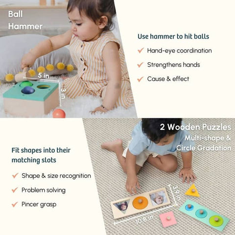 Montessori Learning Wooden Baby Toys - 7 : 13+ Months - The Write Stuff