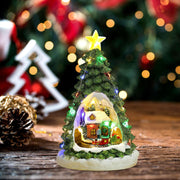 Christmas Tree Glowing House Musical LED Figurine - The Write Stuff