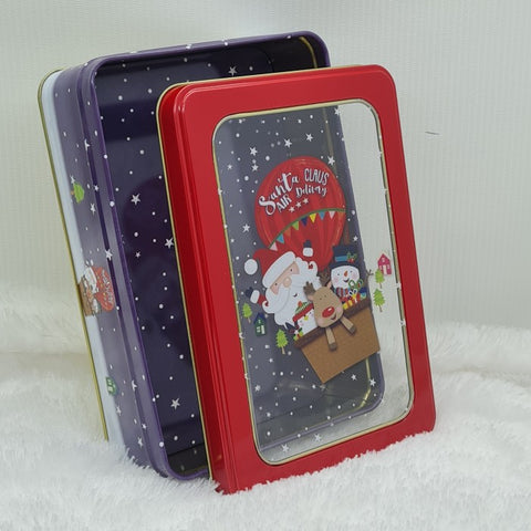 Christmas Gift Tin Box Rectangle