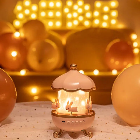 Bunny Carousel Night Light Projector - The Write Stuff