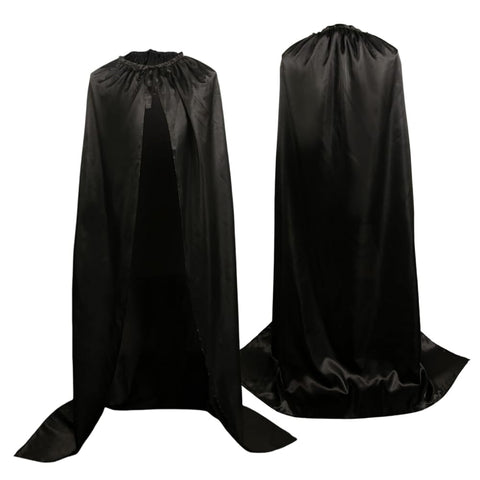 Halloween Cap Big 120 CM – Full Black Costume Cape for Kids & Adults