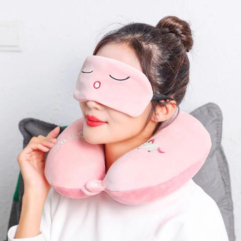 Dinosaur & Unicorn U-Shaped Neck Pillow – Ultra Soft, Comfortable Travel Cushion for Kids & Adults
