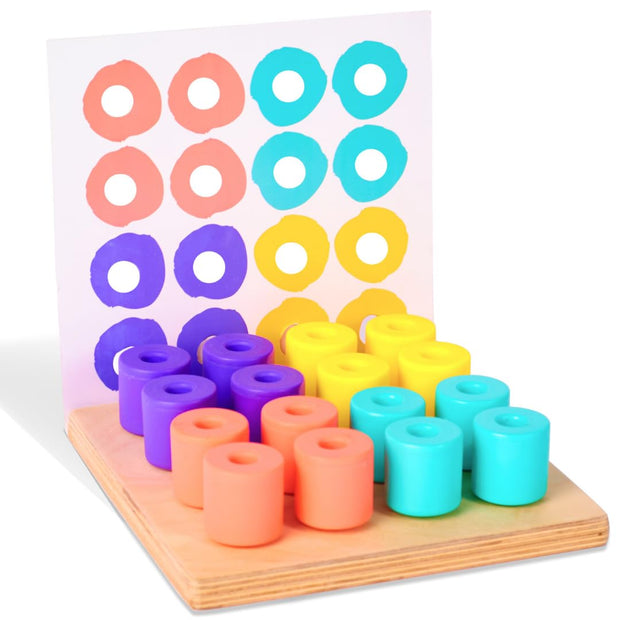 CURIOUS CUB- COLOR MATCHING PEG BOARD - 1.5 Years +