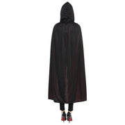 Halloween Long Cloak Death Cape – Double-Sided Witch Costume Hood for Adults & Unisex Cosplay