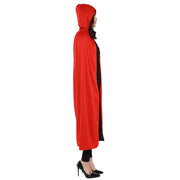 Halloween Long Cloak Death Cape – Double-Sided Witch Costume Hood for Adults & Unisex Cosplay