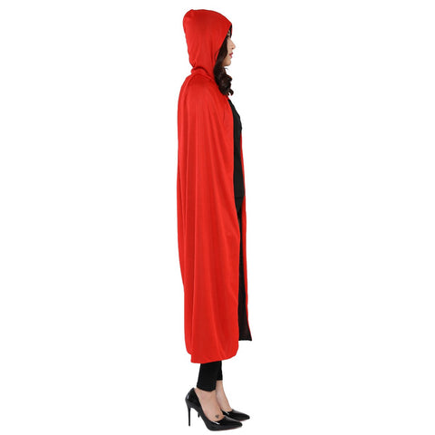 Halloween Long Cloak Death Cape – Double-Sided Witch Costume Hood for Adults & Unisex Cosplay
