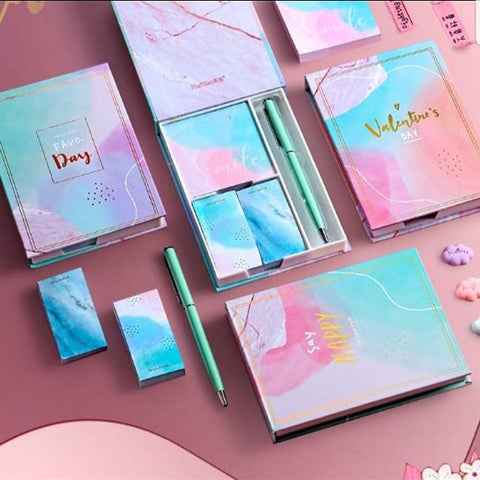 Valentine's Day Sticky Notes with Pen