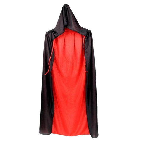 Halloween Long Cloak Death Cape – Double-Sided Witch Costume Hood for Adults & Unisex Cosplay